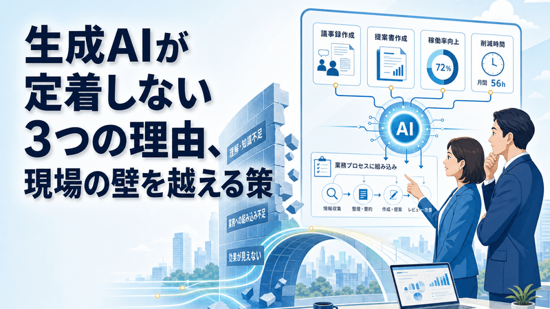 生成AIが定着しない3つの理由、現場の壁を越える策